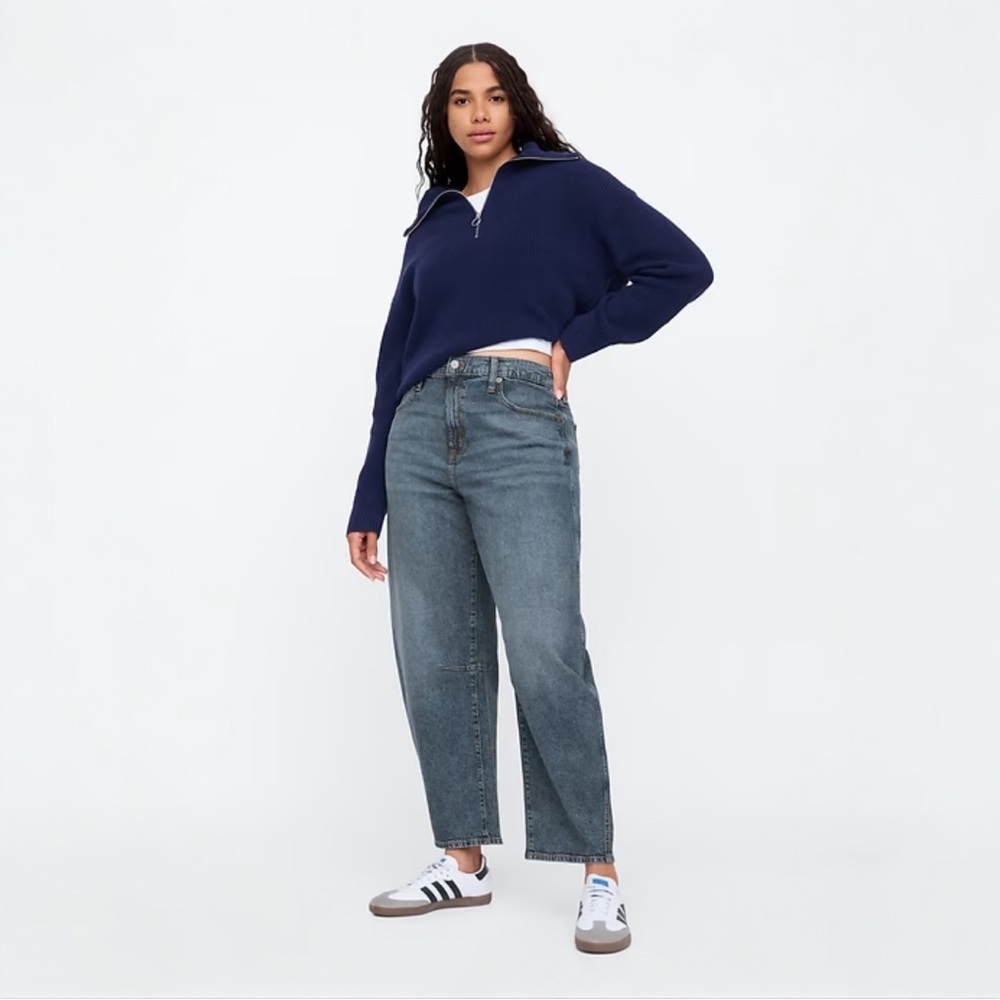GAP High Rise Barrel Jeans NWT 28/6 Short - Picture 5 of 10